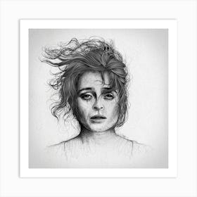 Marla Singer Portrait with Fight Club Scene Art Print