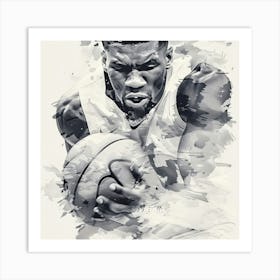 Basketball Player In Action 3 Art Print