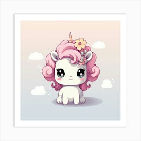 Cute Unicorn 167 Art Print