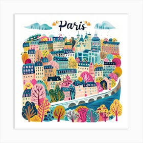 Paris Cityscape 1 Art Print