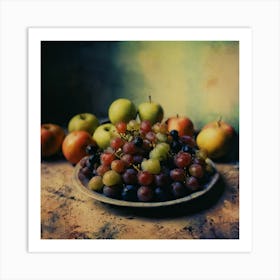 Grapes On A Plate Art Print