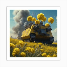 Field Of Yellow Flowers 22 Art Print