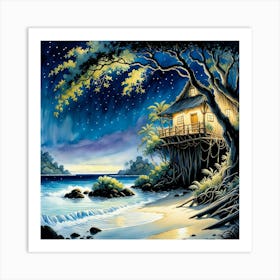 House On The Beach Art Print