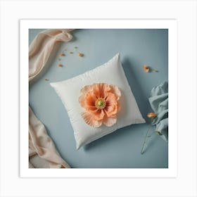 Pillow With A Flower 1 Art Print