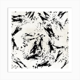 Black And White Abstract Painting Art Print