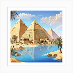 Egyptian Pyramids Art Print