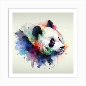 Panda Bear Watercolor Painting Art Print