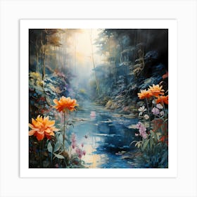 Garden of Dreams: A Watercolour Romance Art Print