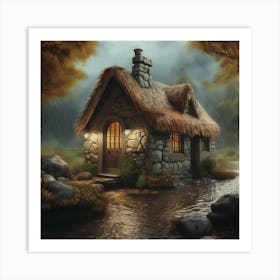 Cottage In The Woods 6 Art Print