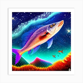 Psychedelic Fish Art Print