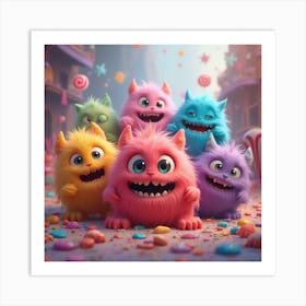 Monsters 1 Art Print