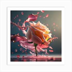 Flying Indulgence That Contains Rose As Main Sub (3) Art Print