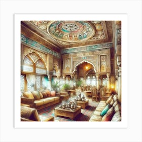 Arabic Living Room Art Print
