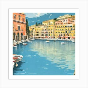 Sardinia Sorrento Italy Vintage Travel Poster Art Print Art Print