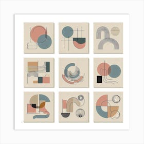 Abstract Geometric Wall Art Art Print