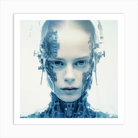 Cyborg Woman 1 Art Print