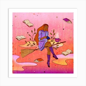The Reading Witch Square Art Print