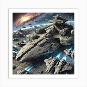 Desolate Class Command Ship Converted Art Print