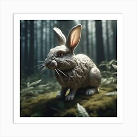 Rabbit In The Forest 54 Art Print