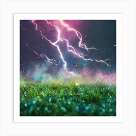 Lightning In The Sky 2 Art Print