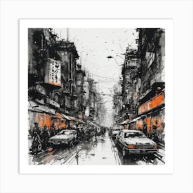 Hong Kong Street Art Print