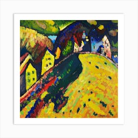 Houses At Murnau (1909) By Wassily Kandinsky Art Print