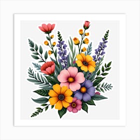 Bouquet Of Flowers 3 Art Print