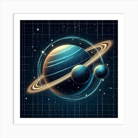 Retro Futuristic Elements,Retro Futuristic Background,Retro Futuristic Templates (14) Art Print