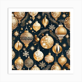 Christmas Ornaments 1 Art Print