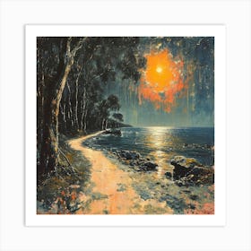 Moonlight Path Art Print