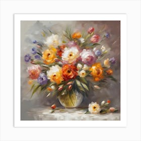 Flowers In A Vase 16 Art Print