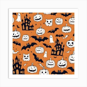 Halloween Pumpkins 4 Art Print