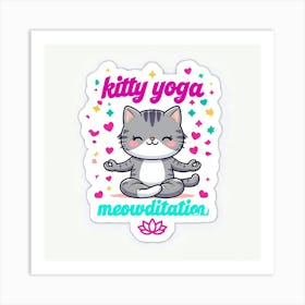 Kitty Yoga Memorization Art Print