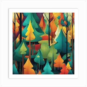 Abstract Forest Art Print