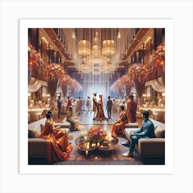 Wedding Reception In Hotel Art Print