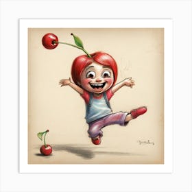 Cherry Kid Art Print