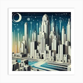 Futuristic Cityscape 44 Art Print