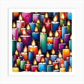 Many Candles 3 Art Print