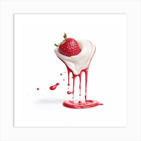 Strawberry Cream (5) Art Print