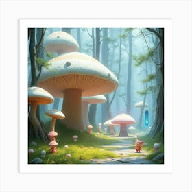 Mushroom Forest 22 Art Print