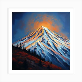 Sunrise Over The Mountain Art Print