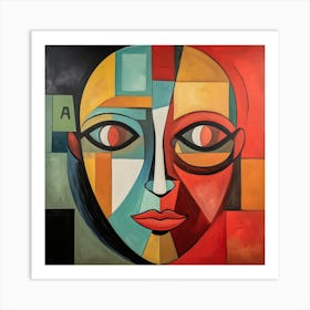 Abstract Face Art Print