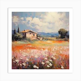 Brushfire Skies: Monet's Canvas Art Print