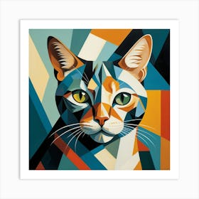 Geometric Cat 1 Art Print