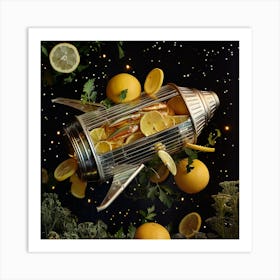 Sardine Spacecraft Surreal Fantasy Art Print