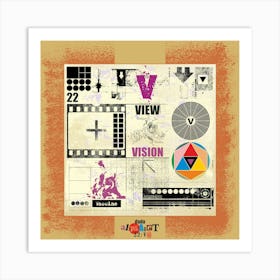 The Dadaist Alphabet: V Art Print