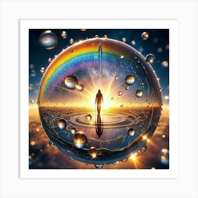 Rainbow Sphere Art Print