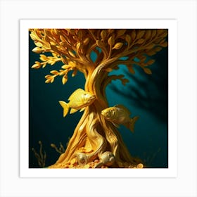 Goldfish Tree Art Print