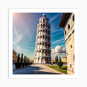 Leaning Tower Of Pisa Art Print