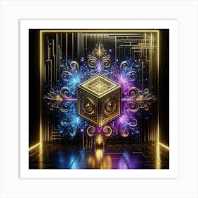 Abstract Cube Art Print